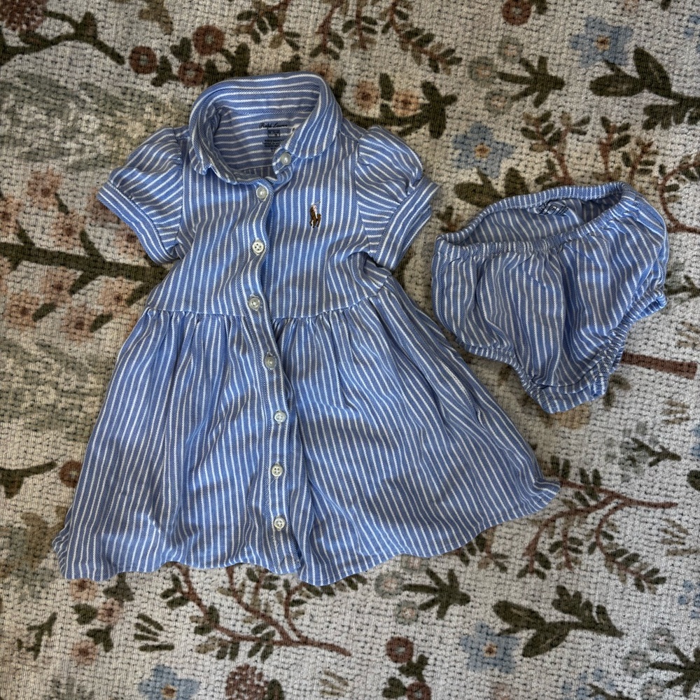 *SOLD* Ralph Lauren Baby Dress with Diaper Cover